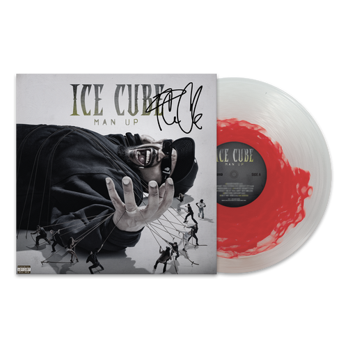 Man Up Autographed Vinyl - Clear with Red