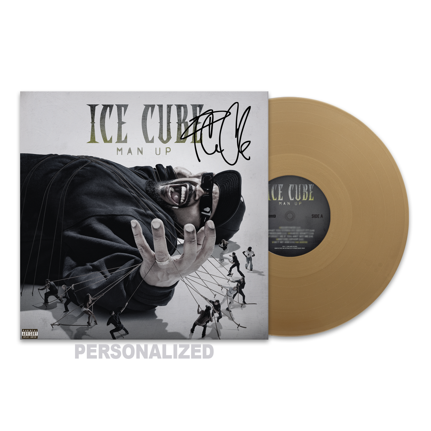 Man Up Personalized Autographed Vinyl - Gold